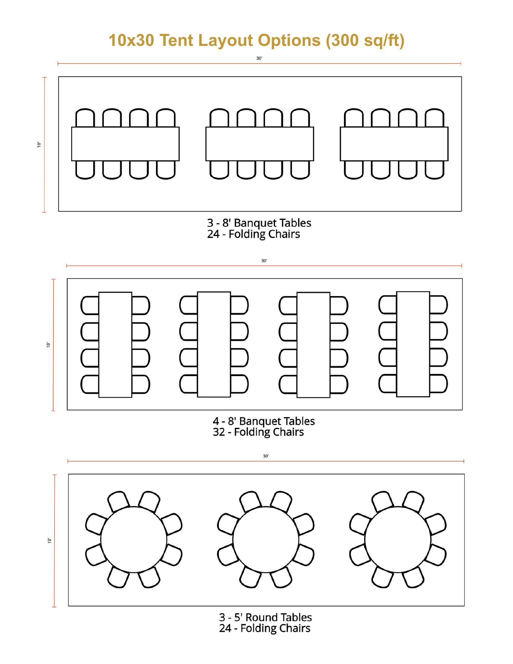 Tent Layouts & Size Guide - Hunter Tents & Events