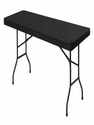 Black Tablecloth 6ft Banquet Table
